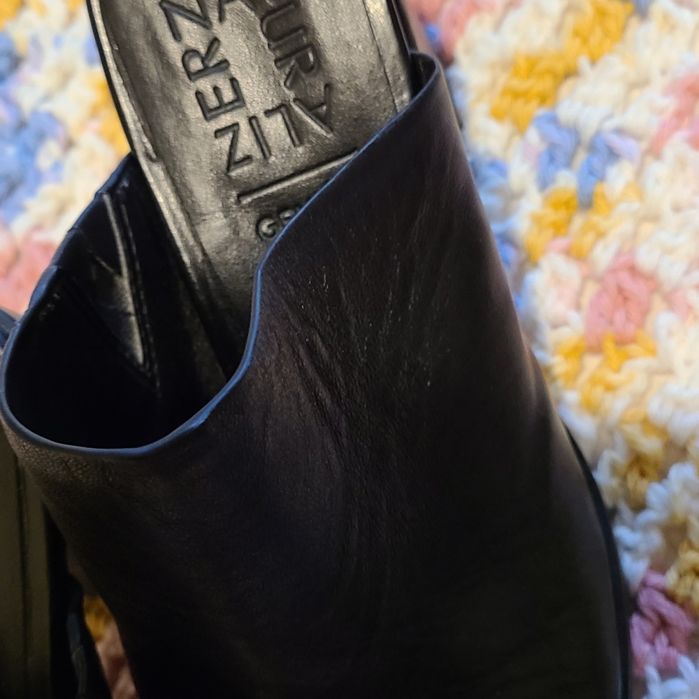 2/$50 Naturalizer Black Leather Ankle Booties - Picture 2 of 4